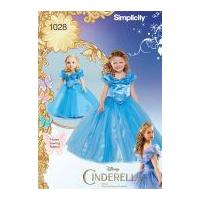 Simplicity Girls & Dolls Sewing Pattern 1028 Disney Cinderella Dresses