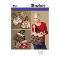 Simplicity Accessories Sewing Pattern 1519 Hand Bags & Clutch