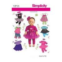 simplicity crafts sewing pattern 1711 18 doll clothes