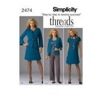 Simplicity Ladies Sewing Pattern 2474 Dress, Top, Pants, Jacket, Scarf & Cardigan