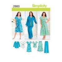Simplicity Ladies Sewing Pattern 2660 Jacket, Top, Dress, Skirt & Trouser Pants
