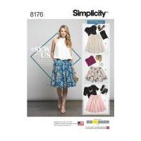 Simplicity Ladies Easy Sewing Pattern 8176 Dirndl Skirts in Three Lengths