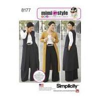 Simplicity Ladies Sewing Pattern 8177 Trousers, Coat, Waistcoat & Jersey Knit Top