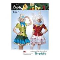 simplicity ladies sewing pattern 8237 alice in wonderland cosplay cost ...