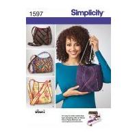 Simplicity Accessories Sewing Pattern 1597 Bags with Contrast Lining, Trim & Piping