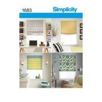 Simplicity Homeware Sewing Pattern 1683 Roman Blind Shades in 4 Styles