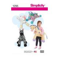 Simplicity Easy Sewing Pattern 1295 Large Animal Shaped Stuffed Toys