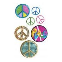 Simplicity Peace Signs Motif Appliques