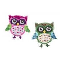 Simplicity Owls with Polka Dots Motif Applique