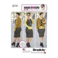 Simplicity Ladies Sewing Pattern 8174 Lined Jacket & Jersey Knit Dress