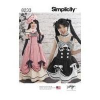 Simplicity Ladies Sewing Pattern 8233 Cosplay Costumes