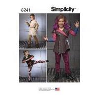 Simplicity Girls Sewing Pattern 8241 Warrior Costumes