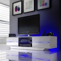 Sienna TV Stand Unit In High Gloss With Multi Led Lights