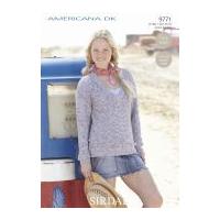 Sirdar Ladies Sweater Americana Knitting Pattern 9771 DK