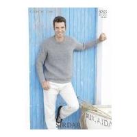 Sirdar Mens Sweater Click Knitting Pattern 9765 DK