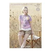 Sirdar Ladies Top Summer Stripes Knitting Pattern 9734 DK