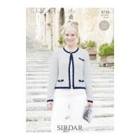 Sirdar Ladies Jacket Raffaella Knitting Pattern 9739 DK