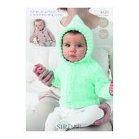 sirdar baby cardigans baby cotton knitting pattern 4424 dk