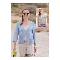 Sirdar Ladies Cardigans Calico Knitting Pattern 7013 DK