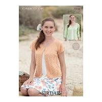 Sirdar Ladies Cardigans Calico Knitting Pattern 7014 DK
