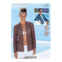 Sirdar Ladies Jacket Cotton Crochet Pattern 7071 DK