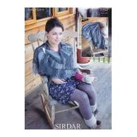 Sirdar Ladies Eyelet Shawl Hush Knitting Pattern 7094 Lace
