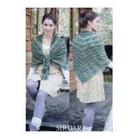 Sirdar Ladies Shawl Hush Knitting Pattern 7100 Lace