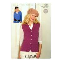 Sirdar Ladies Cardigan & Waistcoat Country Style Knitting Pattern 9235 4 Ply