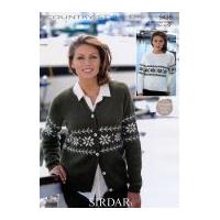 Sirdar Ladies Fair Isle Cardigan & Sweater Country Style Knitting Pattern 9438 DK
