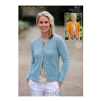 Sirdar Ladies Cardigans Click Knitting Pattern 9523 DK