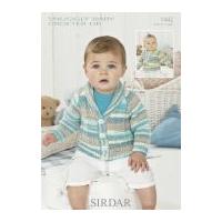 Sirdar Baby Cardigans Baby Crofter Knitting Pattern 1442 DK