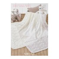 Sirdar Baby Shawls Knitting Pattern 1452 2 Ply, 3 Ply