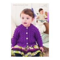 Sirdar Baby Cardigans Knitting Pattern 1477 DK