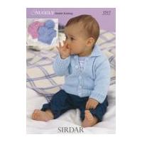 Sirdar Baby Cardigans Knitting Pattern 1517 DK