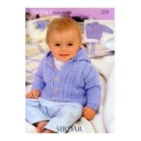 Sirdar Baby Cardigans Knitting Pattern 1518 DK