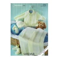Sirdar Baby Jacket, Hat, Blanket, Mittens & Booties Knitting Pattern 1576 4 Ply