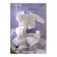 Sirdar Baby Matinee Coats Knitting Pattern 1579 DK