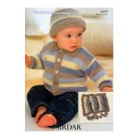 Sirdar Baby Cardigan, Hat, Blanket, Mittens & Booties Knitting Pattern 1645 DK