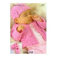 Sirdar Baby Cardigan, Hat & Shoes Knitting Pattern 1666 4 Ply