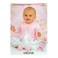 Sirdar Baby Cardigan, Hat, Mittens & Booties Knitting Pattern 1723 DK