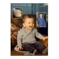 Sirdar Baby Sweaters & Hat Knitting Pattern 1737 DK