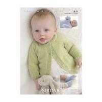 sirdar baby cardigan hat mittens booties knitting pattern 1819 4 ply