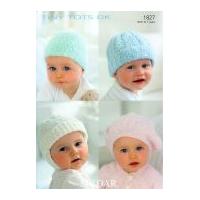 Sirdar Baby Hats Tiny Tots Knitting Pattern 1827 DK