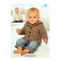 sirdar baby cardigan jacket knitting pattern 1887 dk