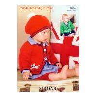 Sirdar Baby Cardigans & Hat Knitting Pattern 1894 DK