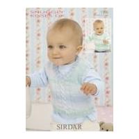 Sirdar Baby Sweater & Tank Top Knitting Pattern 1906 DK
