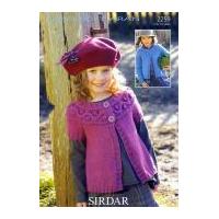 Sirdar Girls Cardigans Supersoft Knitting Pattern 2259 Aran