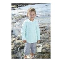 Sirdar Boys Sweater Supersoft Knitting Pattern 2408 Aran