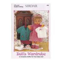 Sirdar Knitting Pattern Book Doll's Wardrobe 244 4 Ply, DK