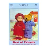 Sirdar Knitting Pattern Book Doll Clothes Best of Friends 267 DK